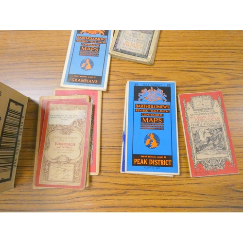 399 - Box of vintage folding maps.