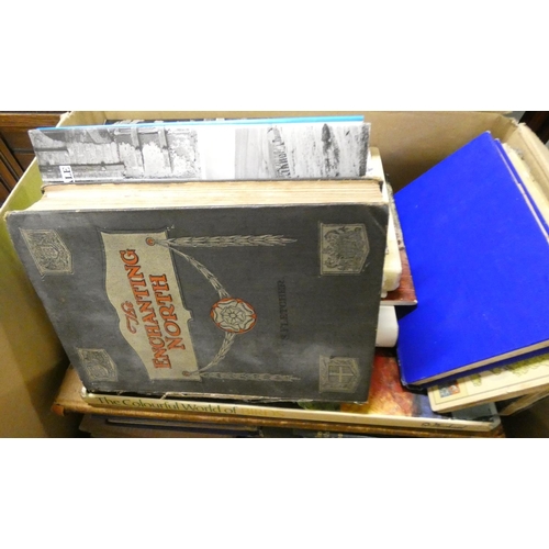 412 - Large box of vintage books.