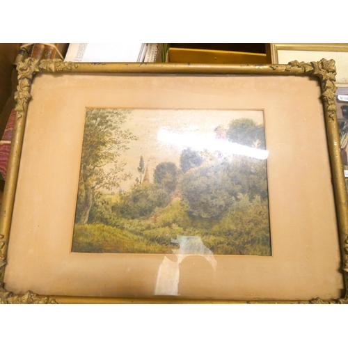 415 - Two antique landscape watercolours.