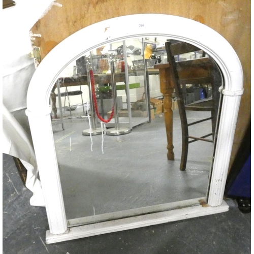 366 - Large painted over mantel mirror.