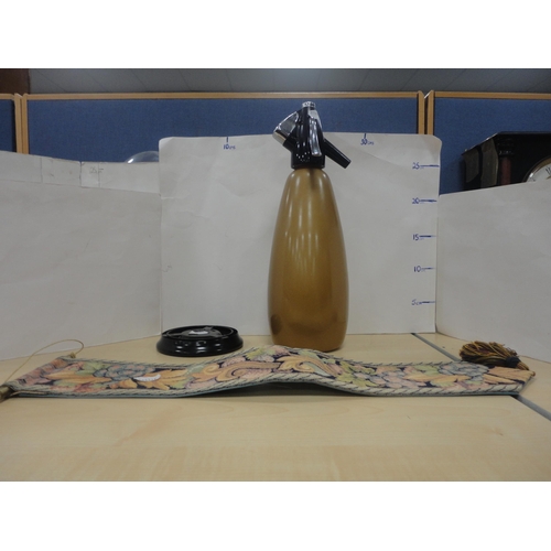 11 - Jewellery cabinet, anniversary clock, soda syphon etc.