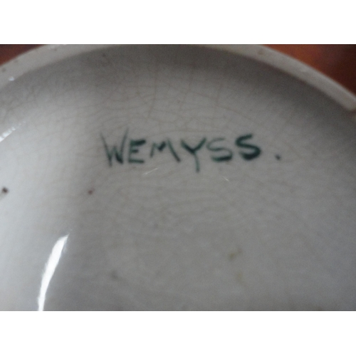 12 - Group of Wemyss pottery to include a lidded preserve pot, tea cup and saucer, egg cup, strainer and ... 