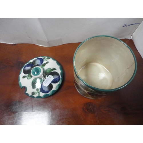 12 - Group of Wemyss pottery to include a lidded preserve pot, tea cup and saucer, egg cup, strainer and ... 