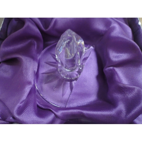 13 - Edinburgh Crystal preserve jar and spoon in fitted box, dimple-cut decanter and stopper, Georgian-st... 