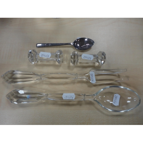 13 - Edinburgh Crystal preserve jar and spoon in fitted box, dimple-cut decanter and stopper, Georgian-st... 