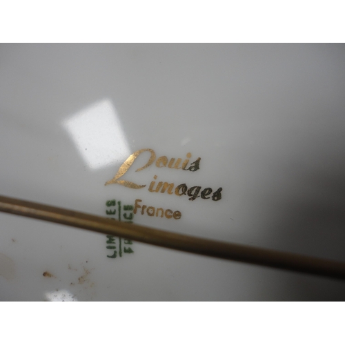 14 - Assorted porcelain to include biscuit plates, French green glazed coffee set, Losol Ware toothbrush ... 