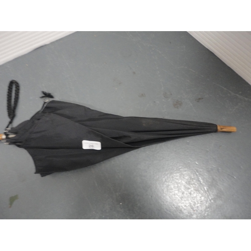 26 - Parasol with bamboo handle.