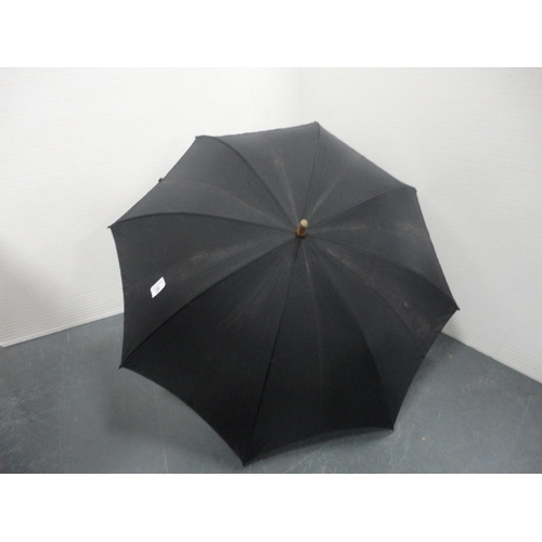 26 - Parasol with bamboo handle.