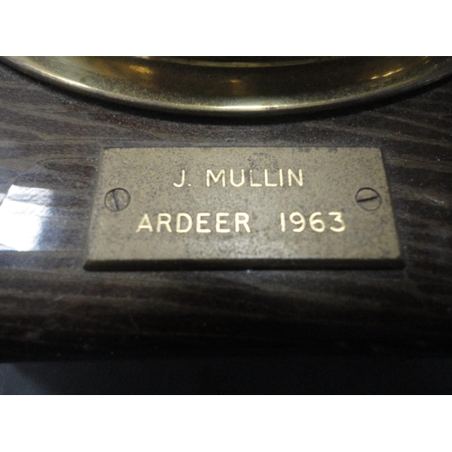 28 - Angle poise desk lamp, wall barometer and two fire irons.