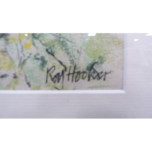 300 - Roy Hooker (Scottish)Colours of SpringSigned, pastel and mixed media, 29cm x 44cm.Label verso with t... 