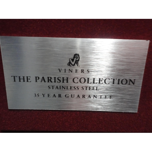 36 - Boxed Viner's stainless steel cutlery set.