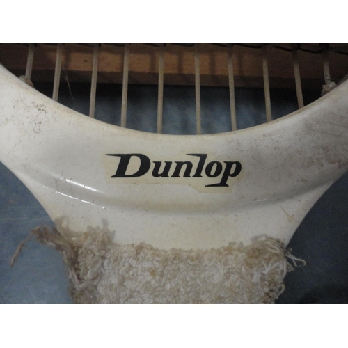 38 - Vintage Dunlop racquet and stretcher, and another.