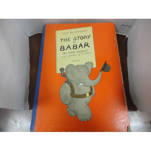 4 - Six Jean de Brunhoff Babar books to include Babar's Travels, Babar the King, Babar's Friend Zephir a... 