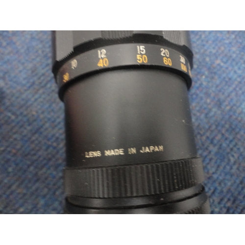 43 - Bag containing cameras and accessories to include Chinon, INA F350MM F5.5 lens, Kodak Colorsnap 35 e... 