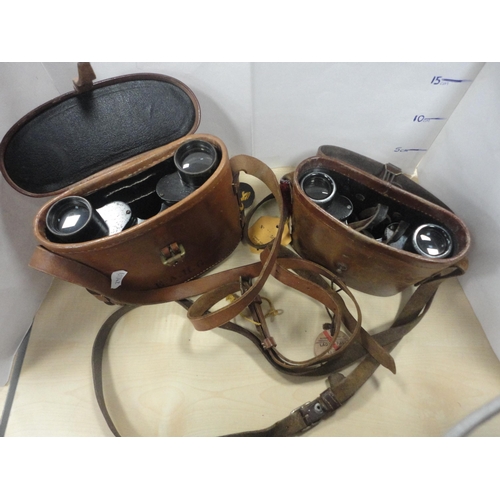 5 - Two pairs of binoculars to include Air Ministry example, store code 6E/293, and pair by Carl Zeiss, ... 