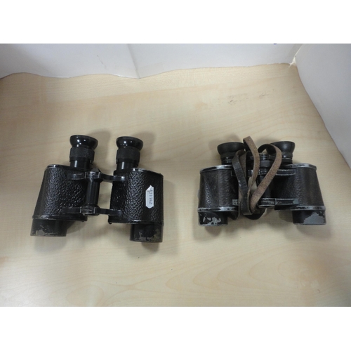5 - Two pairs of binoculars to include Air Ministry example, store code 6E/293, and pair by Carl Zeiss, ... 