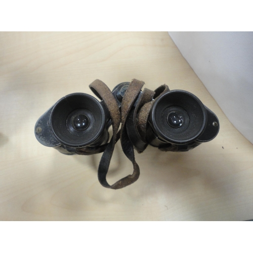 5 - Two pairs of binoculars to include Air Ministry example, store code 6E/293, and pair by Carl Zeiss, ... 