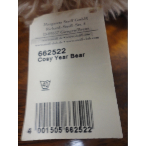 50 - Two Steiff teddy bears to include 2007 Cosy Year bear 662522 and Christmas Teddy 111723.&nbsp; (2)