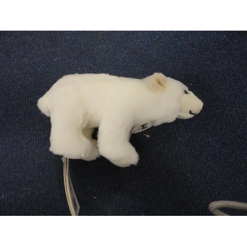 51 - Three Steiff toys to include Arco Polar Bear O62957, Linda Unicorn 087653 and Soft Sheep.&nbsp; (3)