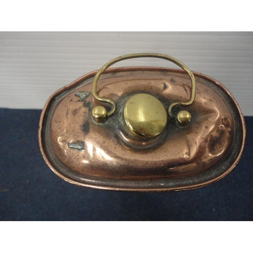 57 - Cased sets of EPNS cutlery, and copper wares to include bed warming pan, coal scuttle, ale measure e... 