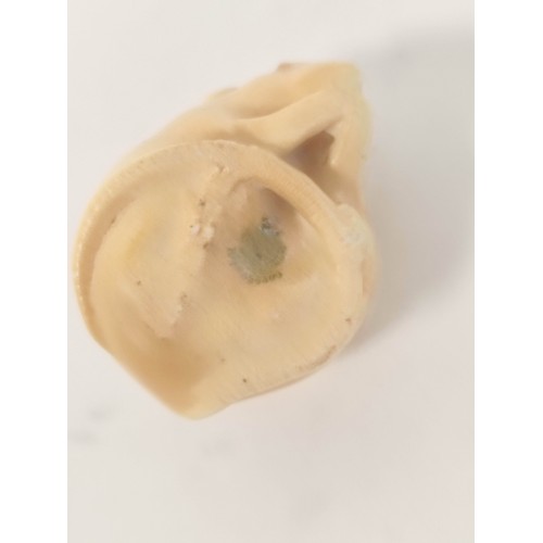 376 - Group of Royal Worcester miniature porcelain to include a porcelain blush ivory rabbit of netsuke fo... 