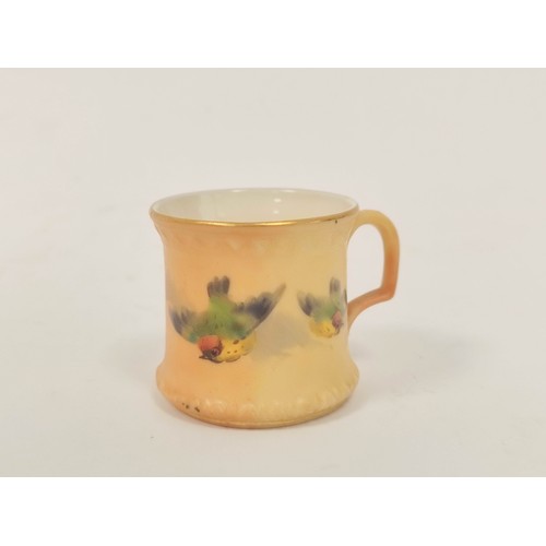 376 - Group of Royal Worcester miniature porcelain to include a porcelain blush ivory rabbit of netsuke fo... 