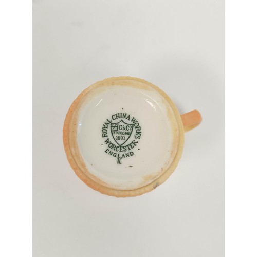 376 - Group of Royal Worcester miniature porcelain to include a porcelain blush ivory rabbit of netsuke fo... 