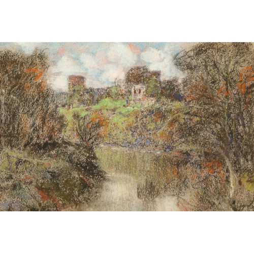 446 - James Kay R.S.A. R.S.W. (Scottish 1858 - 1942)Framed pastel - signed'Riverscape'24cm x 36cmProvenanc... 