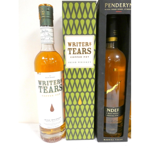 57 - Four bottles of whisky to include PENDERYN Madeira Finish Welsh single malt whisky 46% abv. 70cl box... 