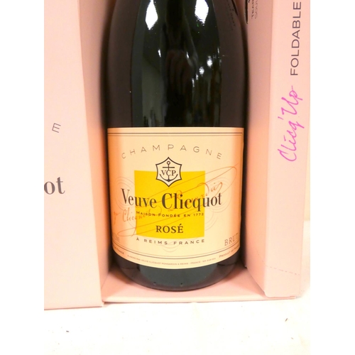 60 - VEUVE CLICQUOT Rose Champagne 75cl 12.5% abv. and MOET ET CHANDON Rose Imperial Champagne 375ml 12%,... 