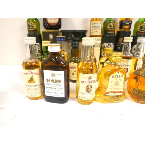 66 - Whisky miniatures to include BALBLAIR 1989, HIGHLAND PARK old style 12 year old, BUNNAHABHAIN 12 yea... 