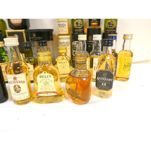 66 - Whisky miniatures to include BALBLAIR 1989, HIGHLAND PARK old style 12 year old, BUNNAHABHAIN 12 yea... 