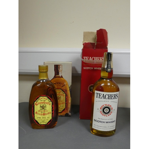 67 - Crawford's five star blended Scotch whisky, Bottled circa 1970s, 75.7cl, 70 proof, boxed, with Teach... 