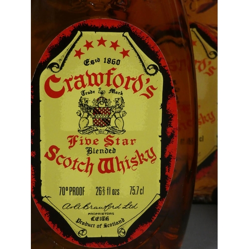 67 - Crawford's five star blended Scotch whisky, Bottled circa 1970s, 75.7cl, 70 proof, boxed, with Teach... 