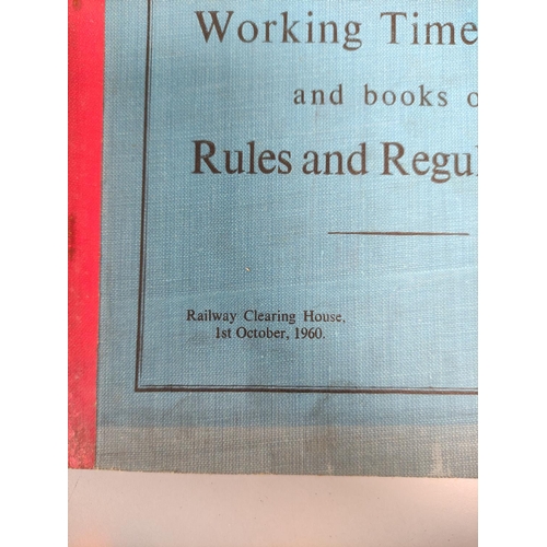 446 - Collection of 1950s-1970s British Rail working time tables and working notices to include Electric T... 