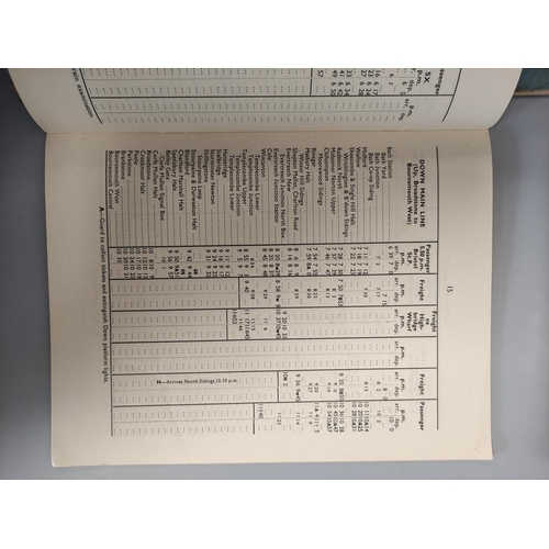 447 - Collection of 1950s-1980s British Rail working time tables to include Southern Operating Area Workin... 