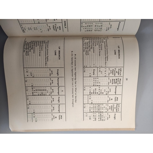 447 - Collection of 1950s-1980s British Rail working time tables to include Southern Operating Area Workin... 