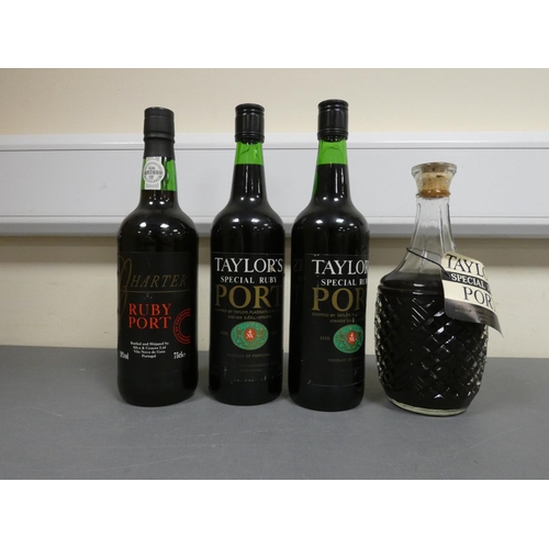 72 - Two bottles of Taylor's special ruby port, 75cl, 20% vol, with another Taylor's special ruby port co... 