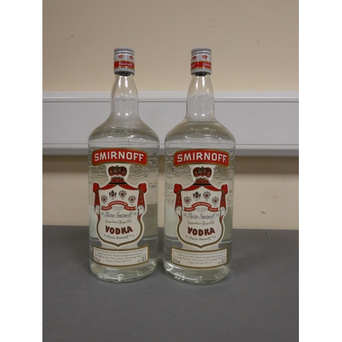 77 - Two 1.5 Litre bottles of Smirnoff Vodka, 37.5% vol. (2)