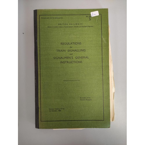 450 - Collection of British Railways ephemera to include B.R Supplementary Operating Instructions, Day Exc... 