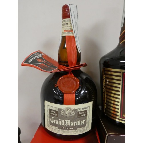 30 - Four bottles of liqueur to include MONIACK GOLDEN EAGLE brandy liqueur 25% abv. 75cl, DOM BENEDICTIN... 