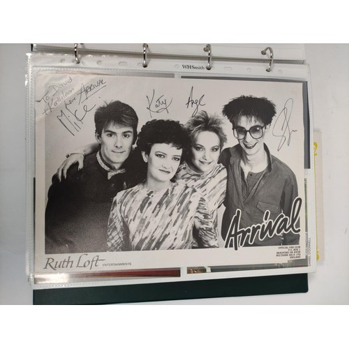 476 - A well filled celebrity autograph album with examples from Chris De Burg, Philip Scofield, Leslie As... 