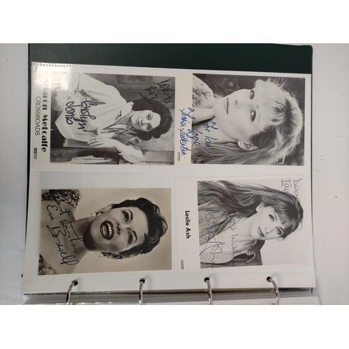 476 - A well filled celebrity autograph album with examples from Chris De Burg, Philip Scofield, Leslie As... 