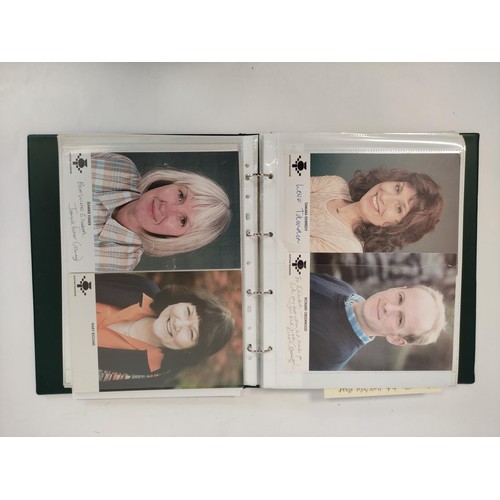 476 - A well filled celebrity autograph album with examples from Chris De Burg, Philip Scofield, Leslie As... 