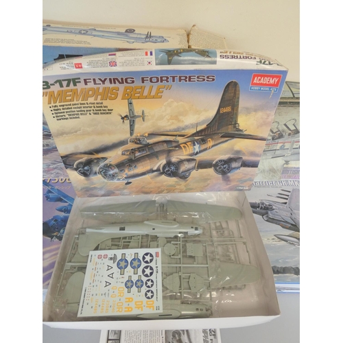 103 - Five boxed model construction kits to include Trumpeter RAF Harrier GR.MK7 02287, a Monogram B-17G F... 