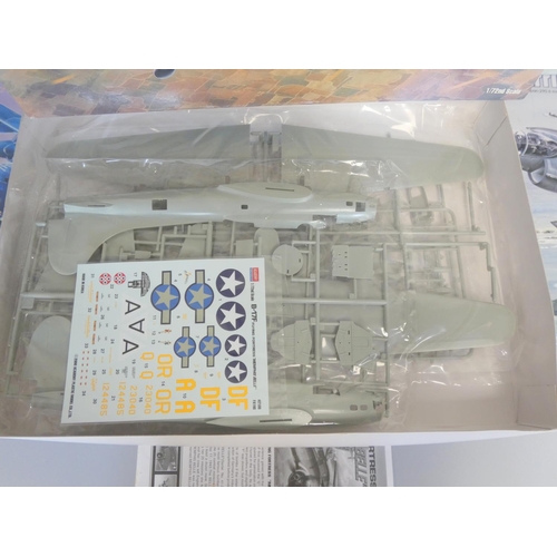 103 - Five boxed model construction kits to include Trumpeter RAF Harrier GR.MK7 02287, a Monogram B-17G F... 