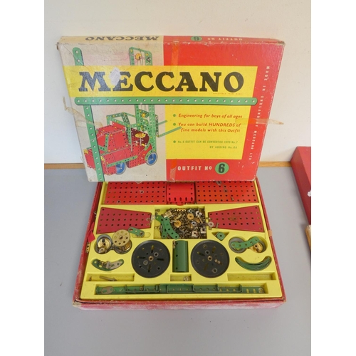 141 - Meccano. Four construction kits to include Outfit No.6, Accessory Outfit No.6A, Outfit No.3 &am... 