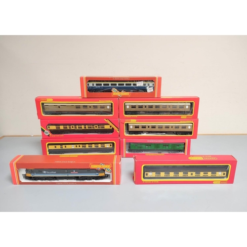 309 - Hornby Railways. Eight boxed rolling stock carriages to include G.W.R Composite Coach With Seats R74... 