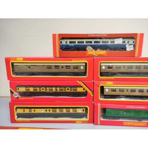 309 - Hornby Railways. Eight boxed rolling stock carriages to include G.W.R Composite Coach With Seats R74... 