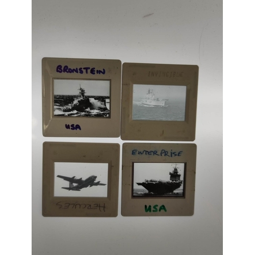 366 - Cold War Interest. Collection of 1960's-1980s Naval and Aviation identification slides depicting NAT... 